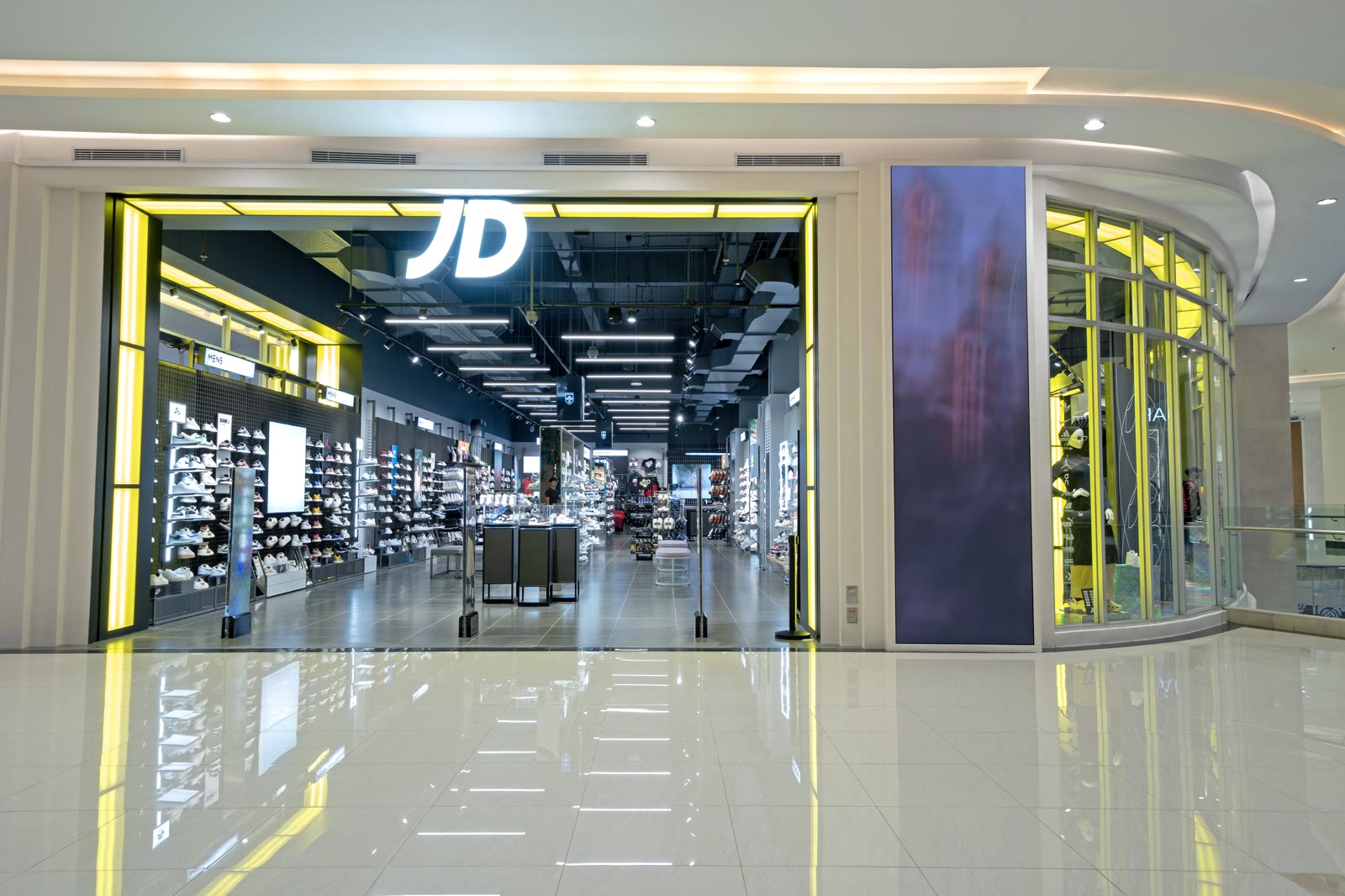 JD Sports retail environment in Makassar